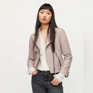 AllSaints Blush Leather Jacket, size S, NEW